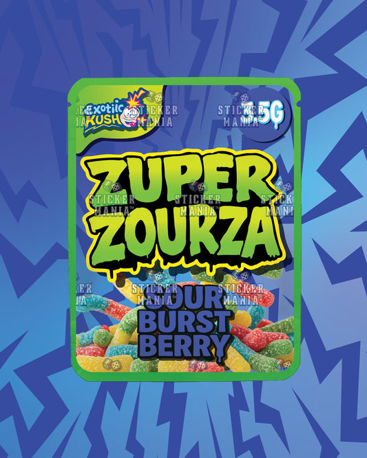 Zuper ZourZa Sour Burst | Pre-Made Sticker Bag | 3.5g