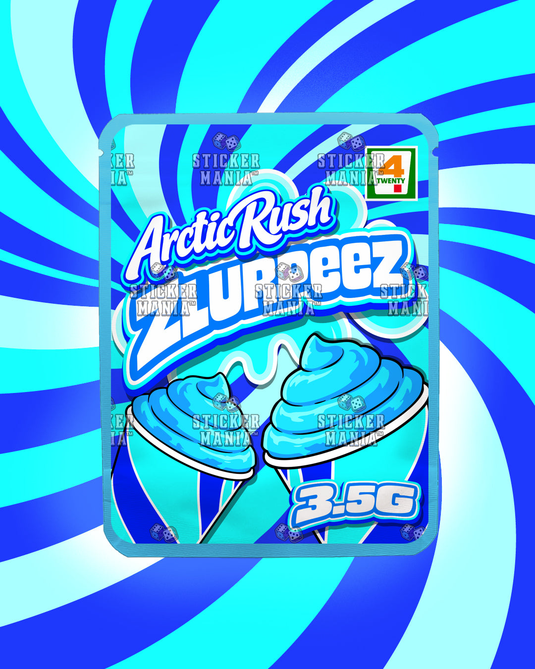 Zlurpeez Arctic Rush | Pre-Made Sticker Bag | 3.5g