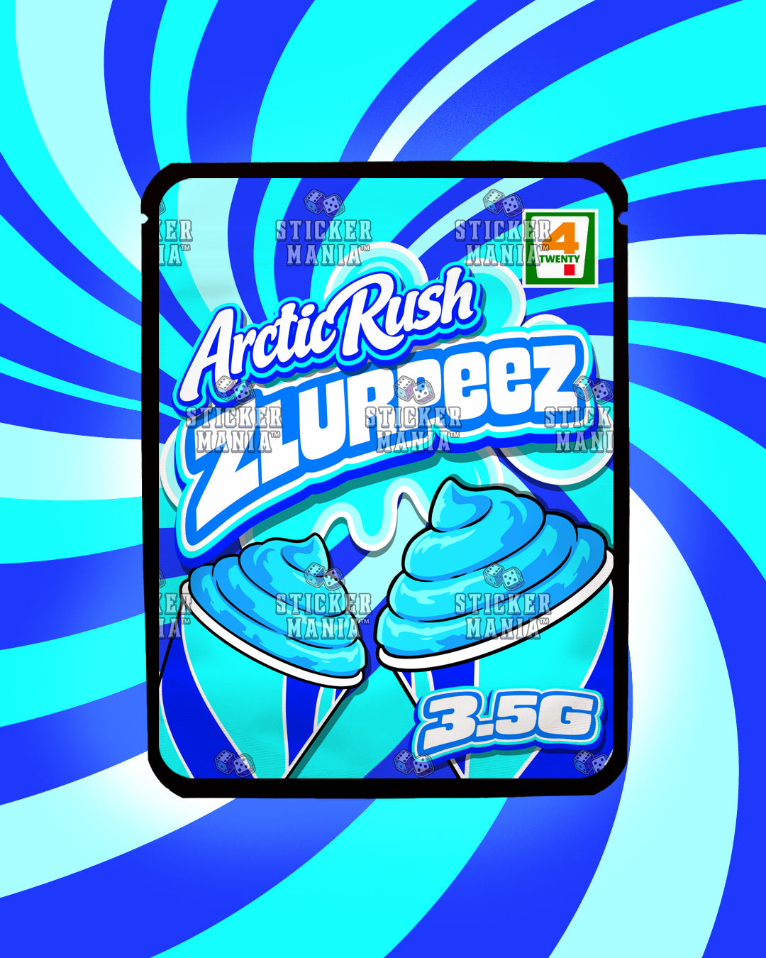 Zlurpeez Arctic Rush | Pre-Made Sticker Bag | 3.5g