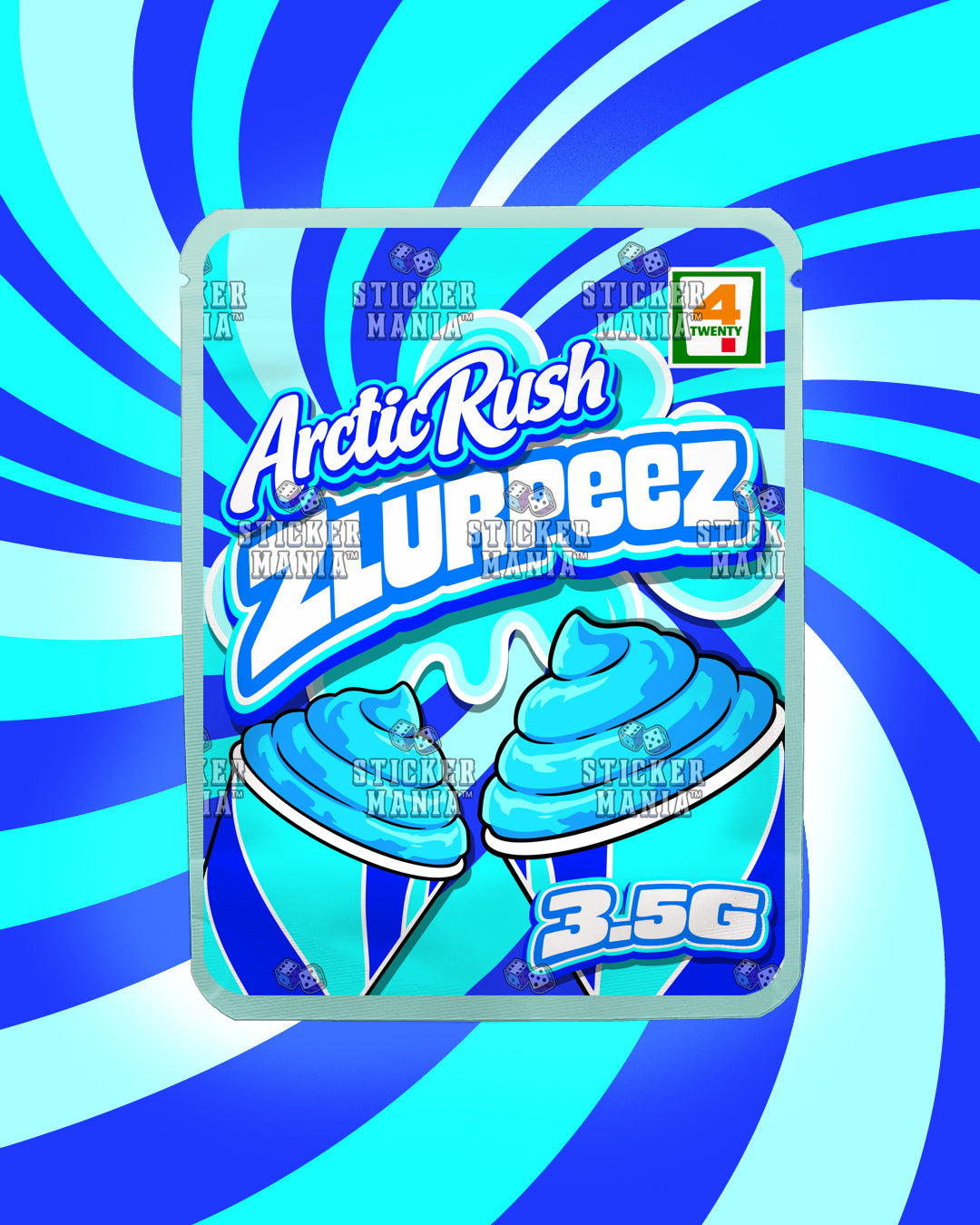 Zlurpeez Arctic Rush | Pre-Made Sticker Bag | 3.5g