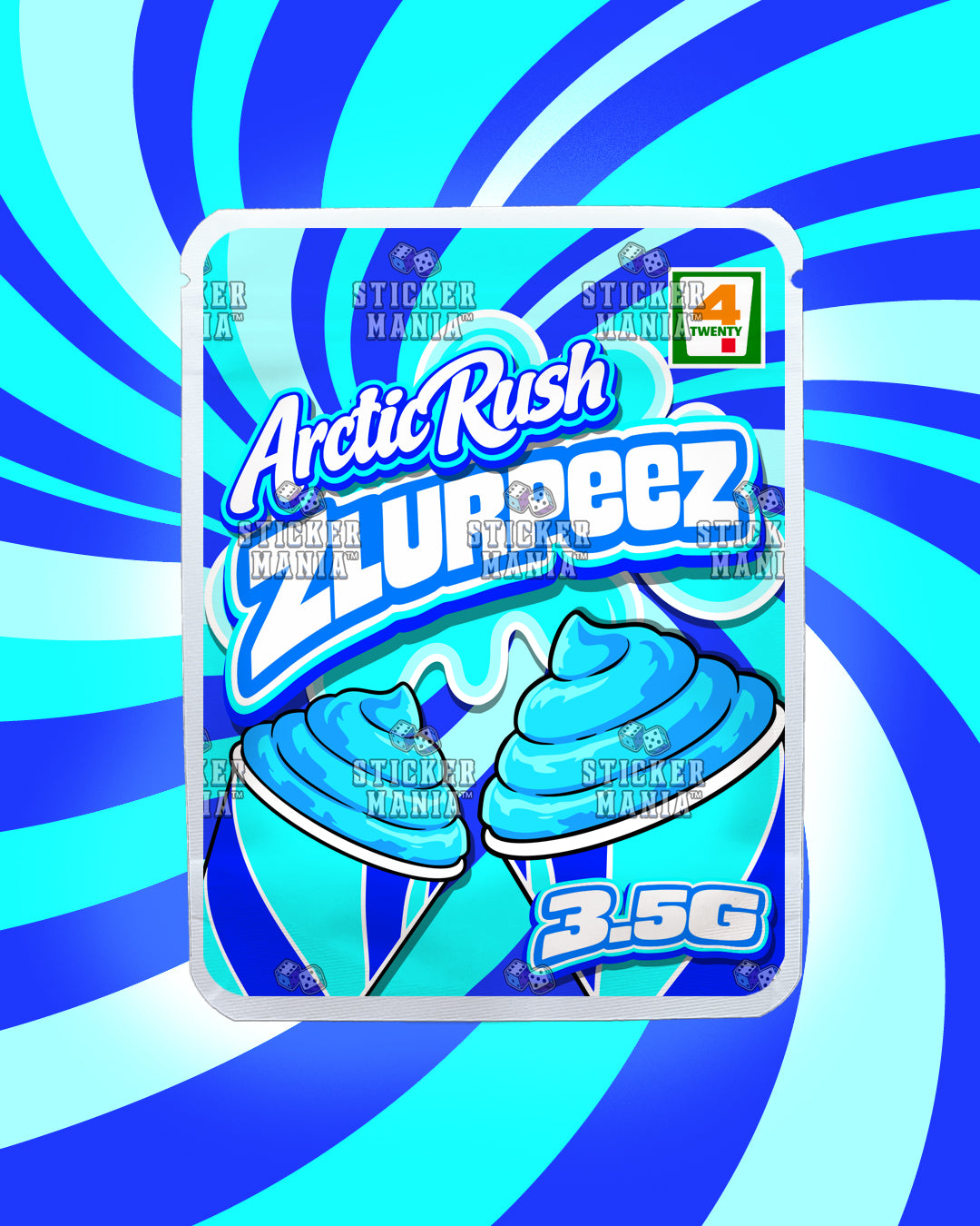 Zlurpeez Arctic Rush | Pre-Made Sticker Bag | 3.5g