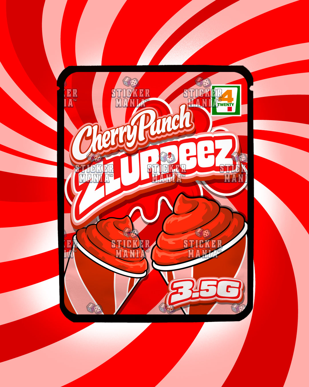 Zlurpeez Cherry Punch | Pre-Made Sticker Bag | 3.5g