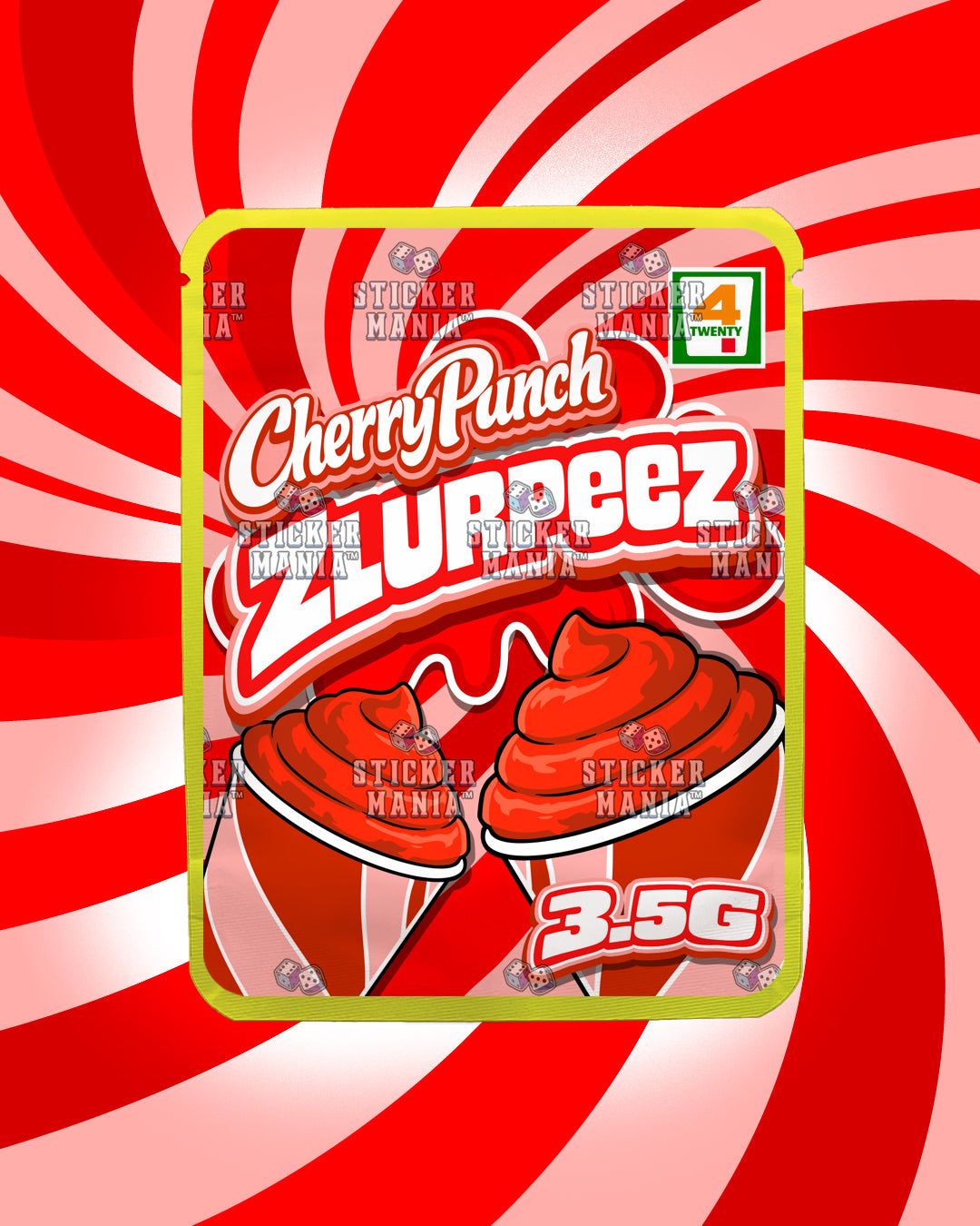 Zlurpeez Cherry Punch | Pre-Made Sticker Bag | 3.5g