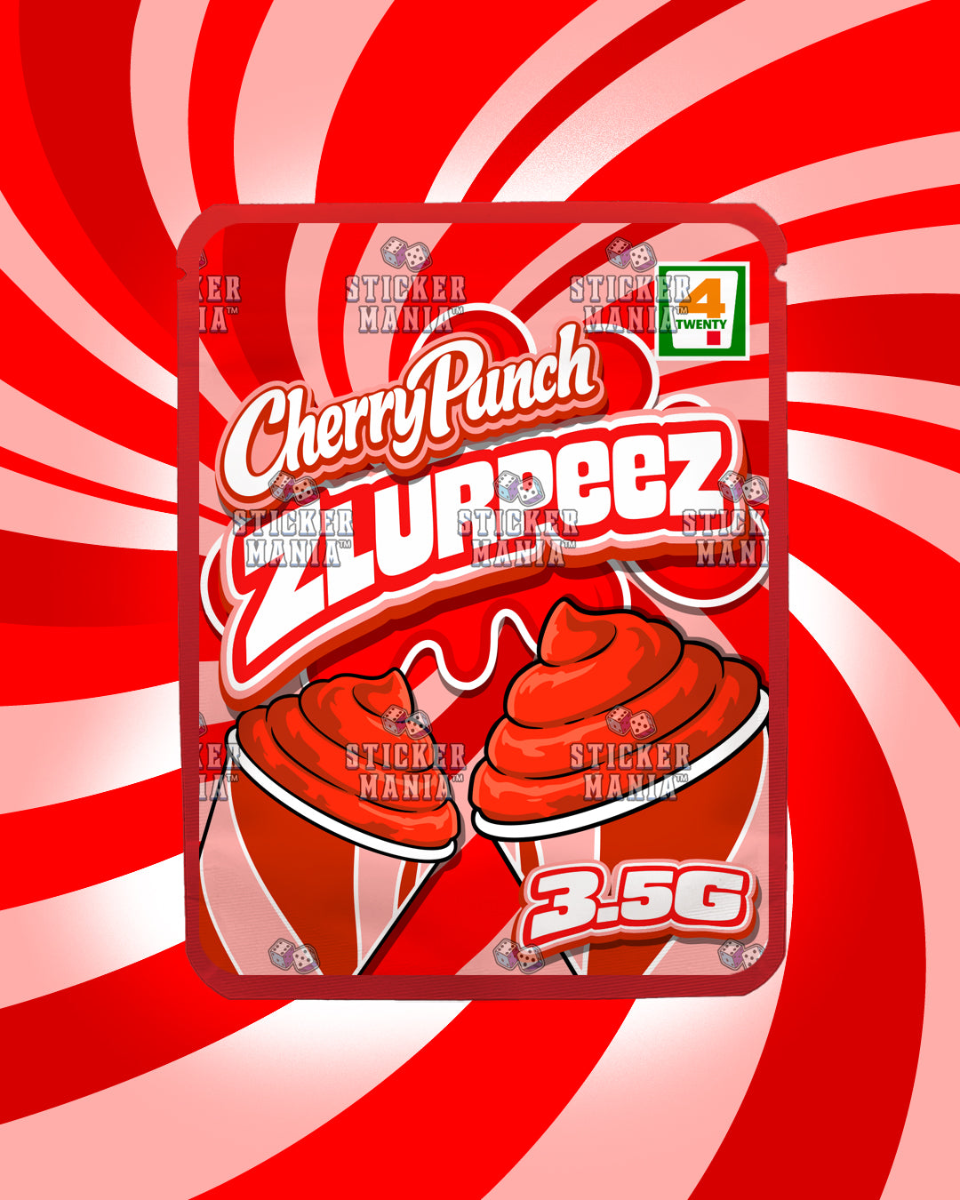 Zlurpeez Cherry Punch | Pre-Made Sticker Bag | 3.5g