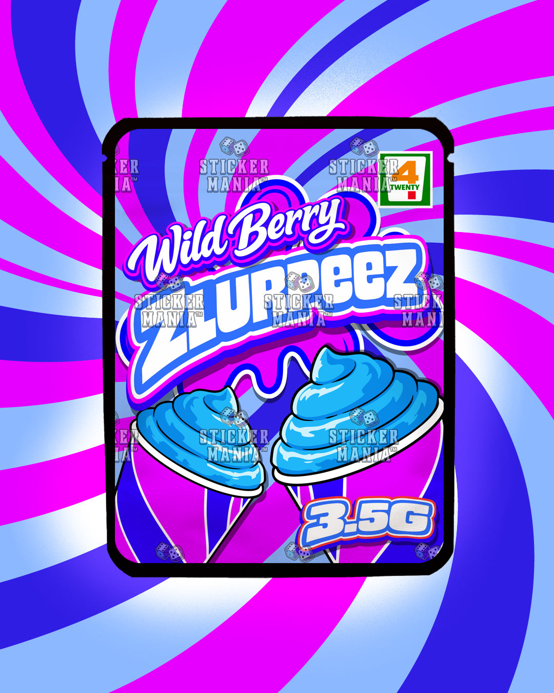Zlurpeez Wild Berry | Pre-Made Sticker Bag | 3.5g