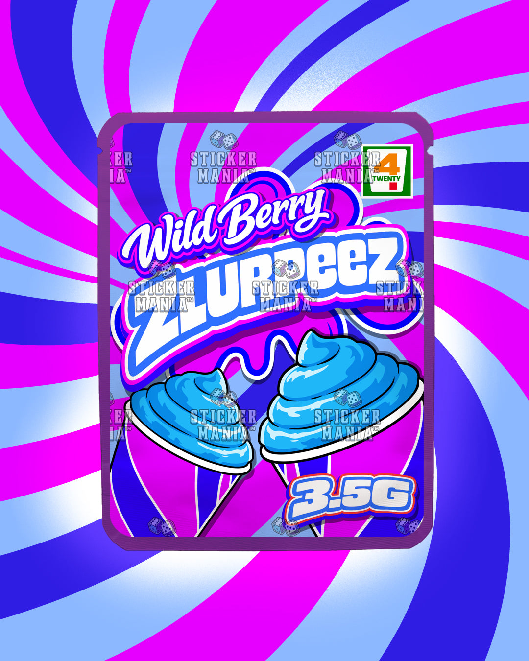 Zlurpeez Wild Berry | Pre-Made Sticker Bag | 3.5g