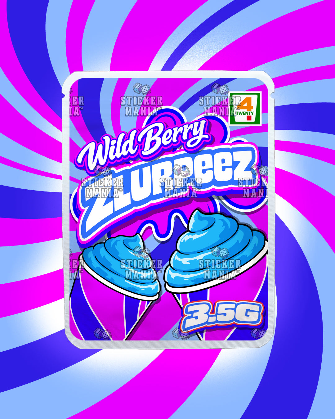 Zlurpeez Wild Berry | Pre-Made Sticker Bag | 3.5g