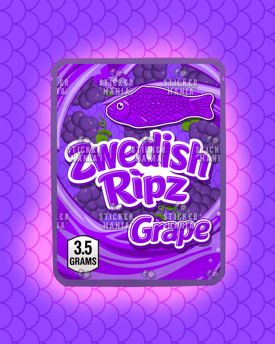 Zwedish Ripz Grape | Pre-Made Sticker Bag | 3.5g