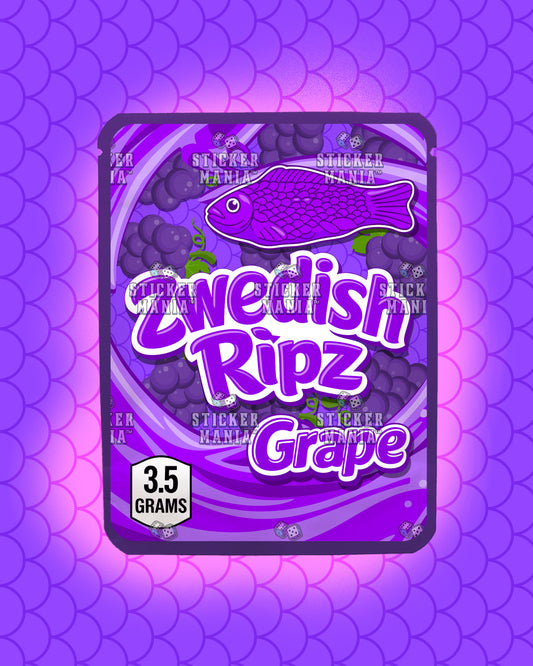 Zwedish Ripz Grape | Pre-Made Sticker Bag | 3.5g
