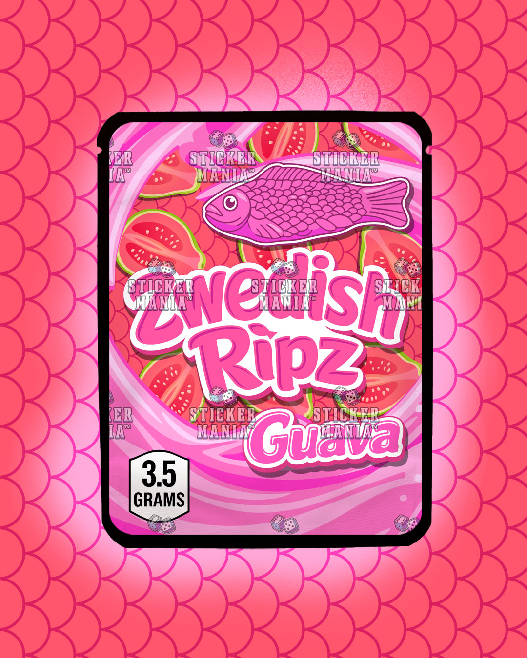 Zwedish Ripz Guava | Pre-Made Sticker Bag | 3.5g