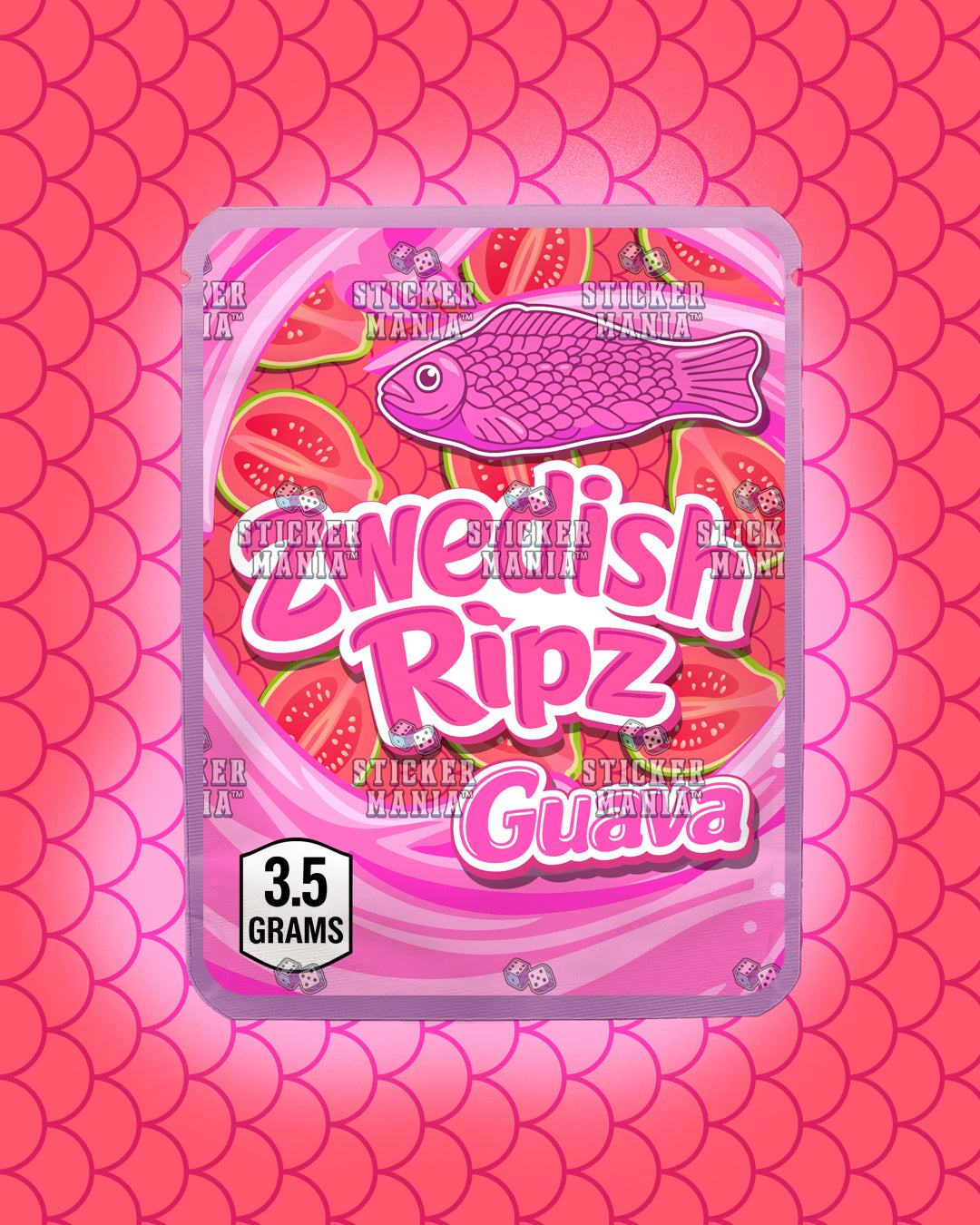Zwedish Ripz Guava | Pre-Made Sticker Bag | 3.5g