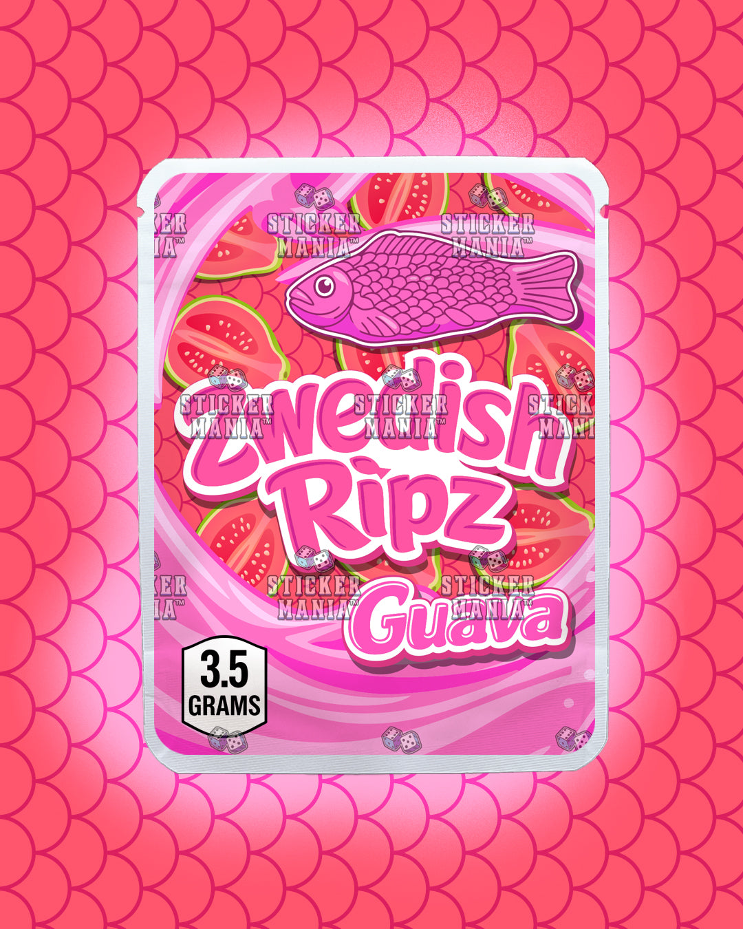 Zwedish Ripz Guava | Pre-Made Sticker Bag | 3.5g