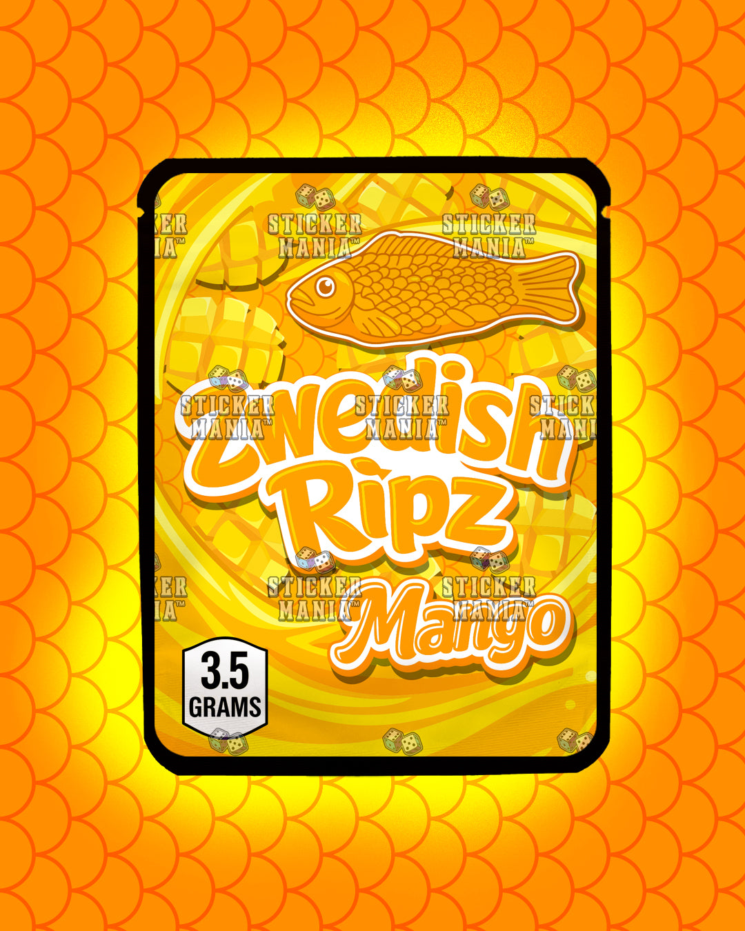 Zwedish Ripz Mango | Pre-Made Sticker Bag | 3.5g