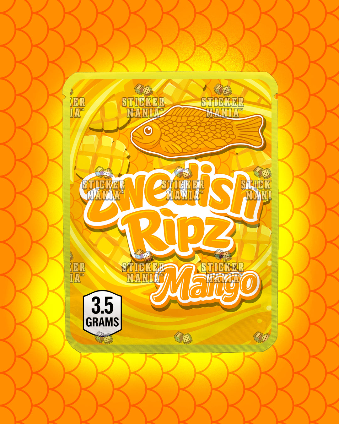 Zwedish Ripz Mango | Pre-Made Sticker Bag | 3.5g