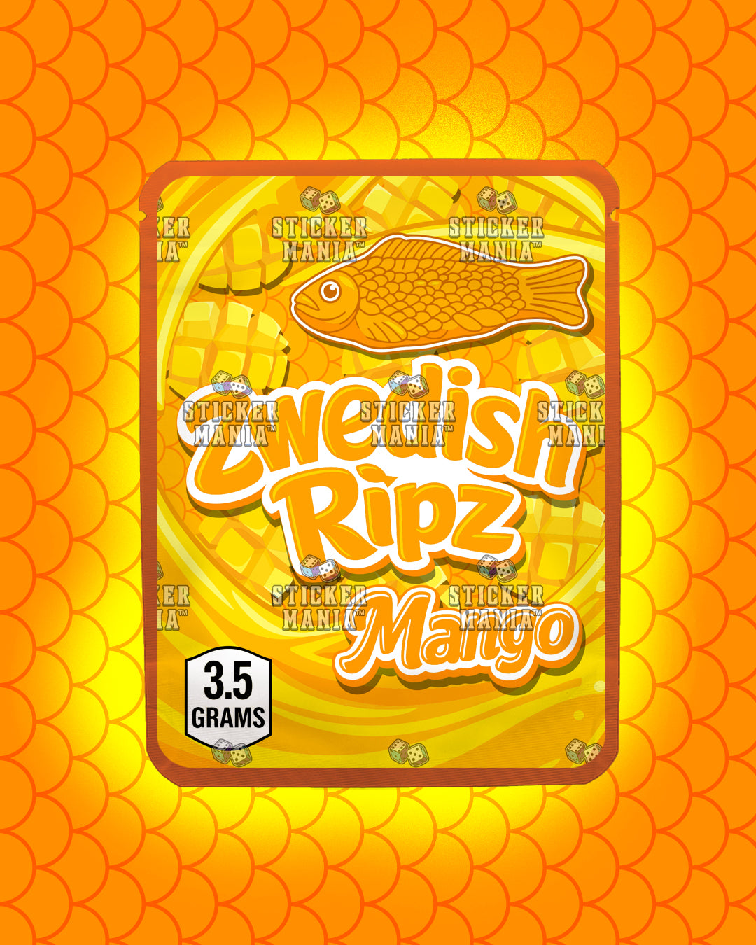 Zwedish Ripz Mango | Pre-Made Sticker Bag | 3.5g