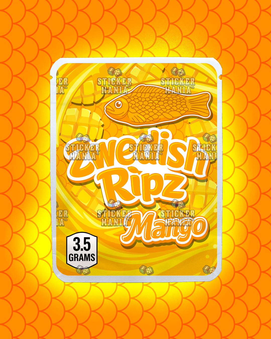 Zwedish Ripz Mango | Pre-Made Sticker Bag | 3.5g