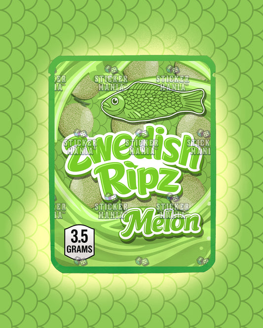 Zwedish Ripz Melon | Pre-Made Sticker Bag | 3.5g