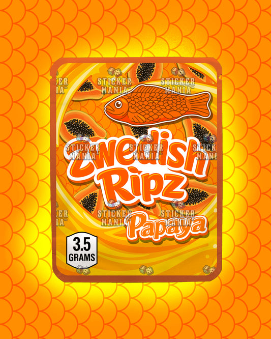 Zwedish Ripz Papaya | Pre-Made Sticker Bag | 3.5g