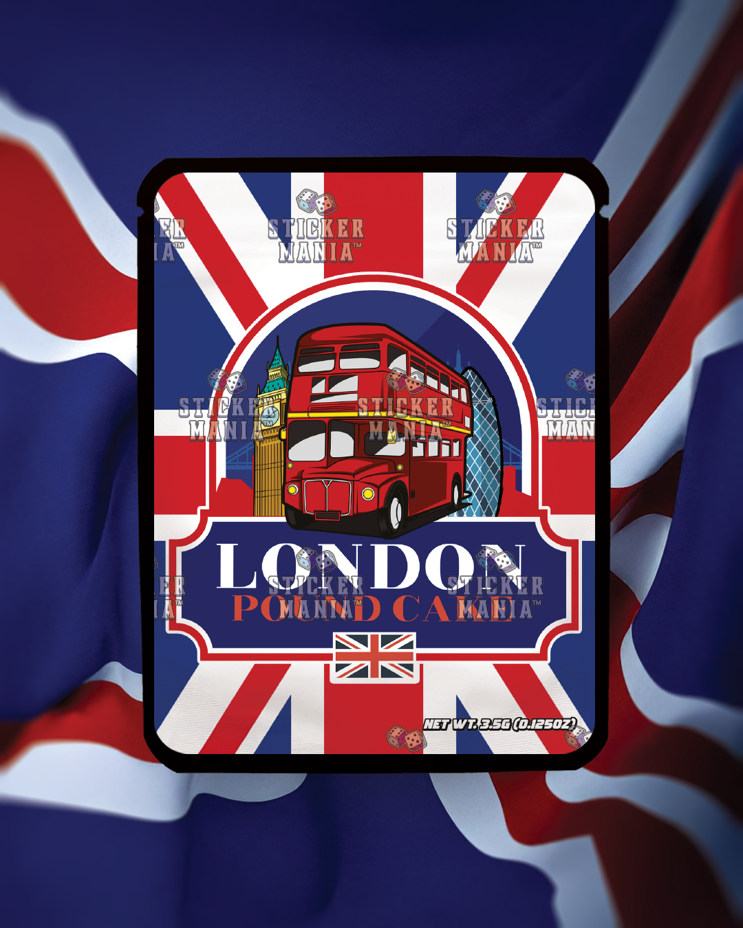 London Pound Cake | Pre-Made Sticker Bag | 3.5g